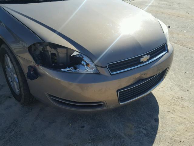 2G1WT58K279273454 - 2007 CHEVROLET IMPALA LT GRAY photo 9