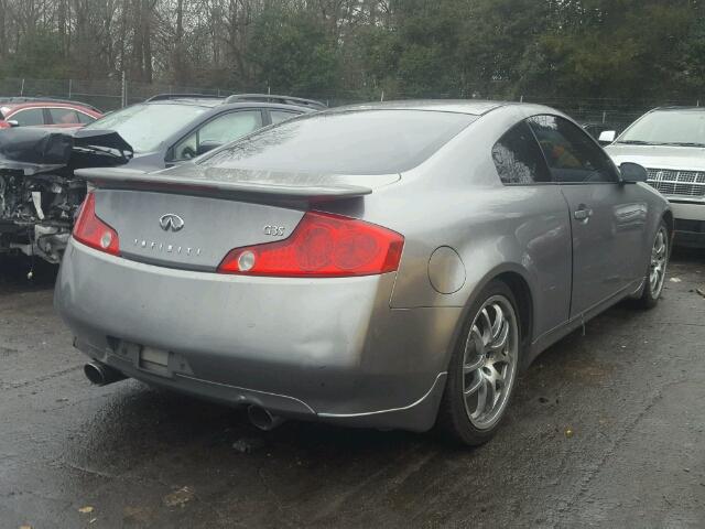 JNKCV54E85M410092 - 2005 INFINITI G35 GRAY photo 4