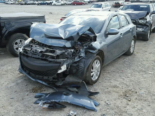 JM1BL1L7XC1620609 - 2012 MAZDA MAZDA3I GRAY photo 2