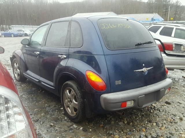 3C4FY58B92T357186 - 2002 CHRYSLER PT CRUISER BLUE photo 3