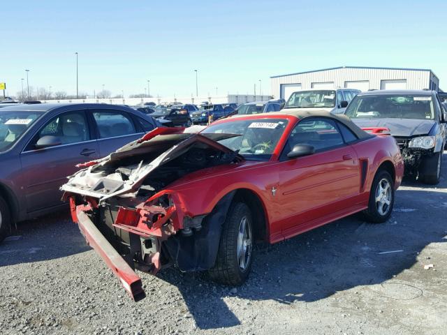 1FAFP44443F431684 - 2003 FORD MUSTANG RED photo 2