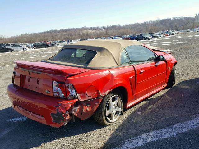 1FAFP44443F431684 - 2003 FORD MUSTANG RED photo 4