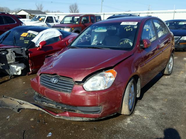 KMHCN46C68U192970 - 2008 HYUNDAI ACCENT GLS BURGUNDY photo 2