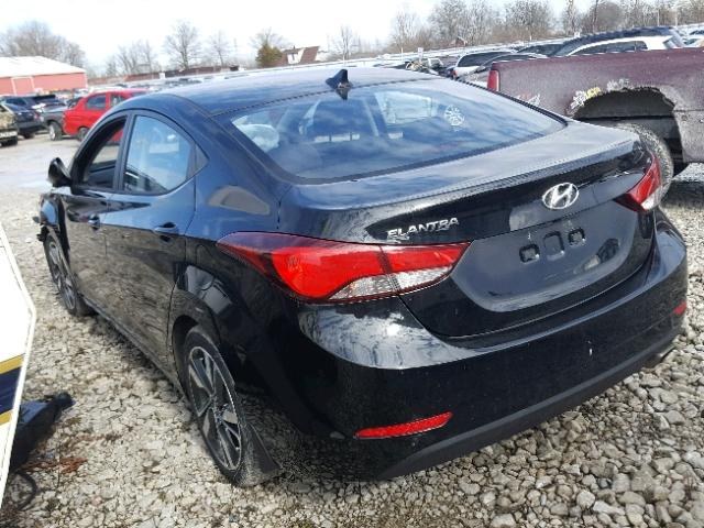 KMHDH4AH2GU483916 - 2016 HYUNDAI ELANTRA SE BLACK photo 3