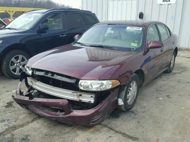 1G4HP54K45U129099 - 2005 BUICK LESABRE CU BURGUNDY photo 2