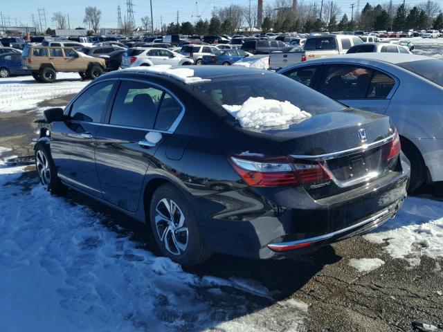 1HGCR2F37HA289336 - 2017 HONDA ACCORD LX BLACK photo 3