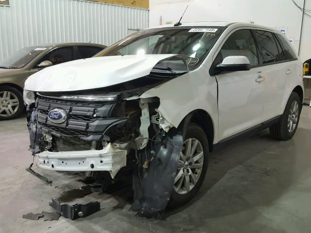 2FMDK3JCXDBB90203 - 2013 FORD EDGE SEL WHITE photo 2