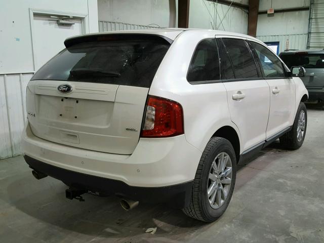 2FMDK3JCXDBB90203 - 2013 FORD EDGE SEL WHITE photo 4