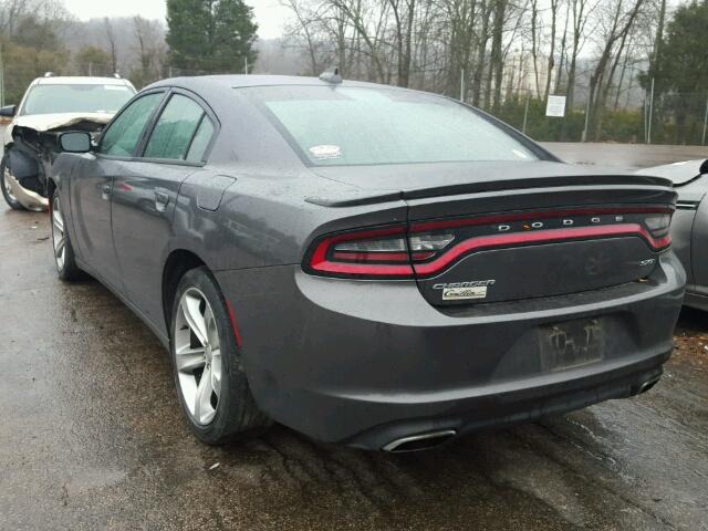 2C3CDXHG3FH717920 - 2015 DODGE CHARGER SX CHARCOAL photo 3