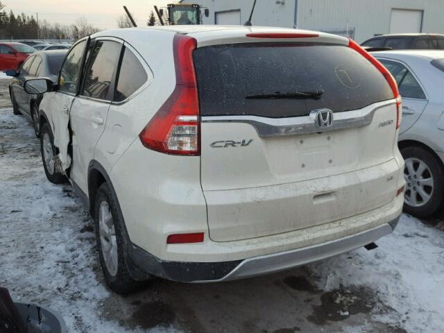 2HKRM4H4XFH107224 - 2015 HONDA CR-V SE WHITE photo 3