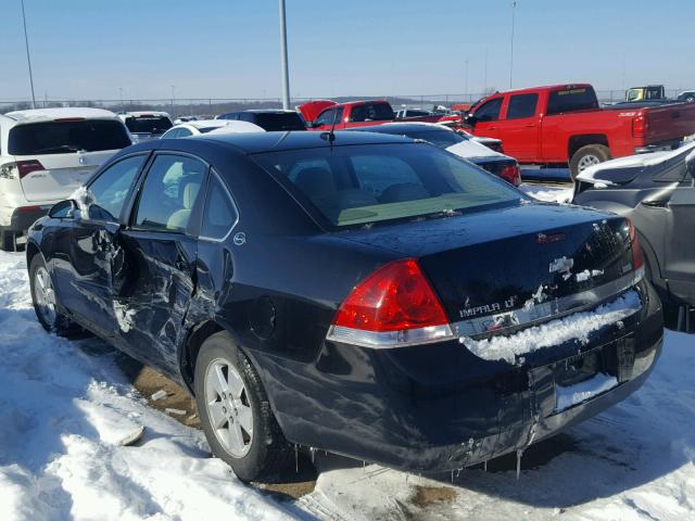 2G1WT58K679101086 - 2007 CHEVROLET IMPALA LT BLACK photo 3