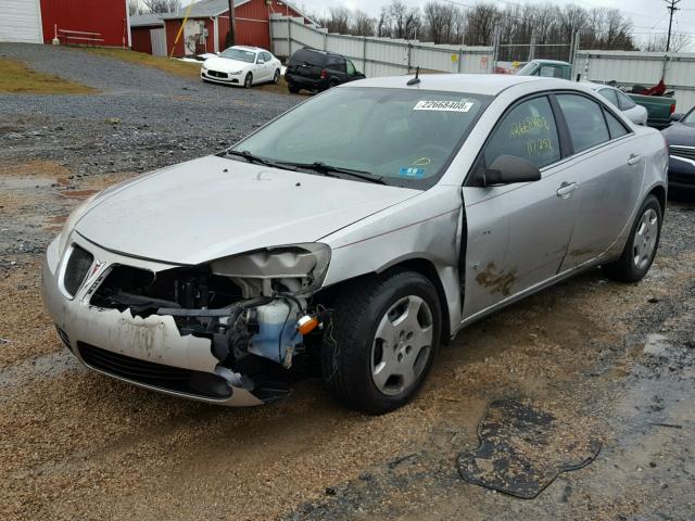 1G2ZF57B484158991 - 2008 PONTIAC G6 VALUE L SILVER photo 2