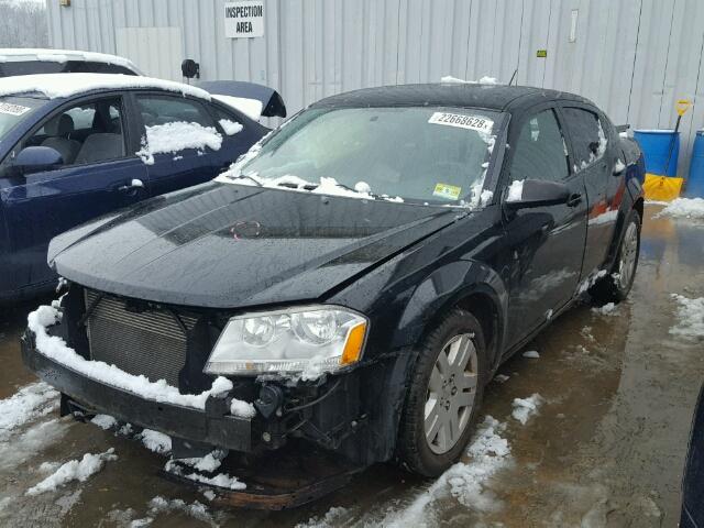 1C3CDZAB0CN109480 - 2012 DODGE AVENGER SE BLACK photo 2