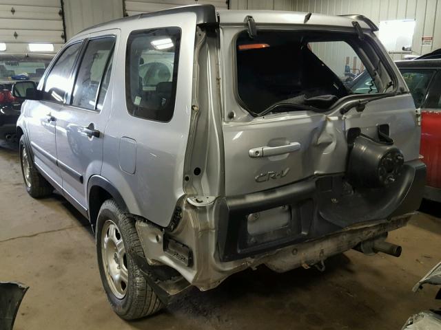 JHLRD78555C005269 - 2005 HONDA CR-V LX SILVER photo 3