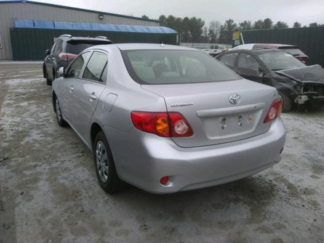 JTDBL40E099034631 - 2009 TOYOTA COROLLA BA SILVER photo 3