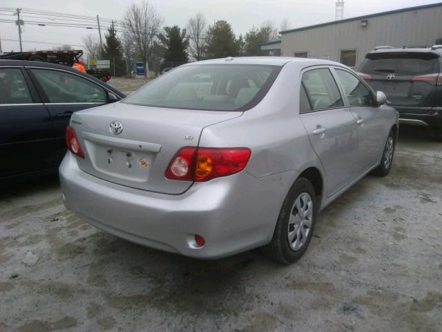 JTDBL40E099034631 - 2009 TOYOTA COROLLA BA SILVER photo 4