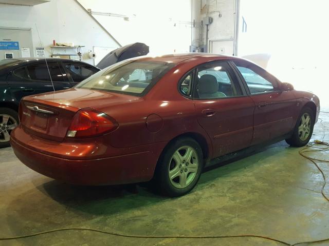 1FAFP56S5YG128416 - 2000 FORD TAURUS SEL RED photo 4