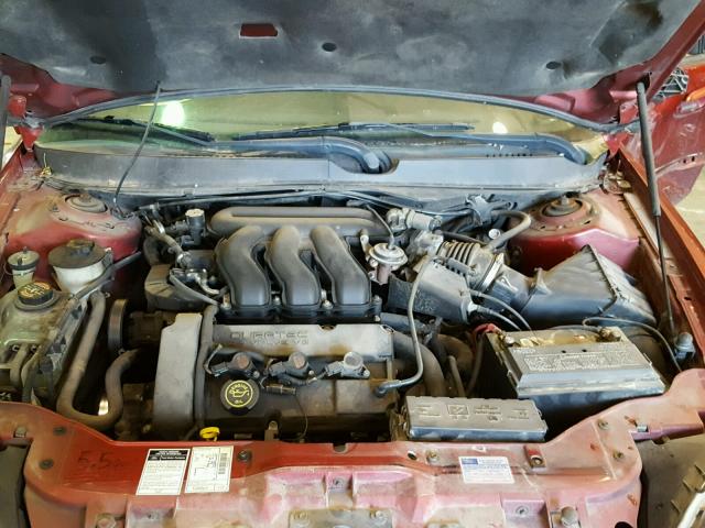 1FAFP56S5YG128416 - 2000 FORD TAURUS SEL RED photo 7