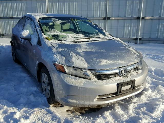 19XFB2F56CE100375 - 2012 HONDA CIVIC LX SILVER photo 1