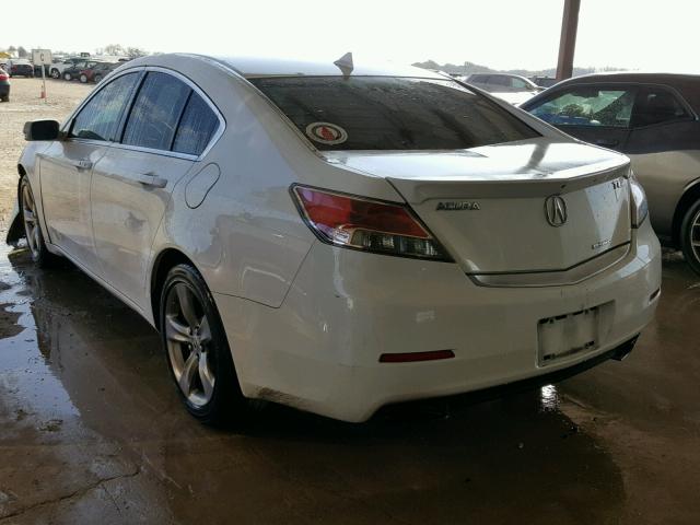 19UUA9F5XCA008886 - 2012 ACURA TL WHITE photo 3