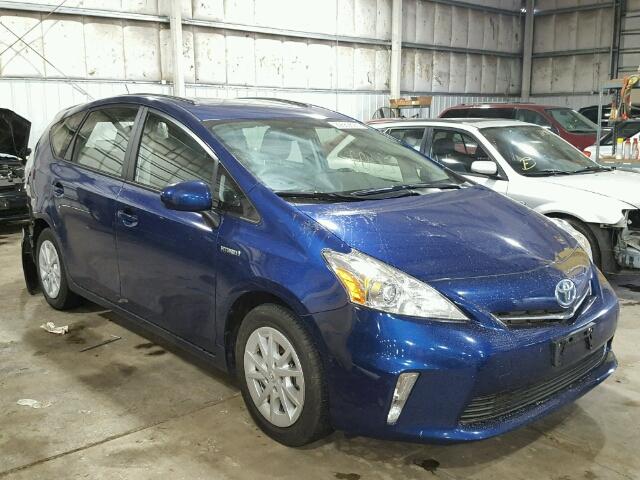 JTDZN3EU9EJ011926 - 2014 TOYOTA PRIUS V BLUE photo 1