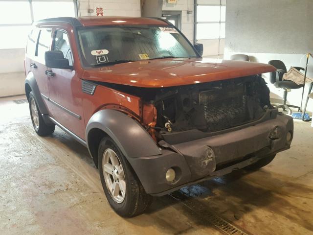 1D8GU28KX7W727756 - 2007 DODGE NITRO SXT ORANGE photo 1