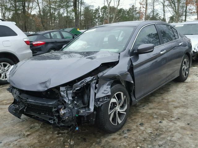 1HGCR2F39HA207512 - 2017 HONDA ACCORD LX GRAY photo 2