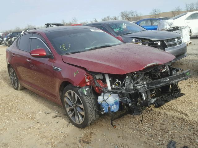 5XXGR4A60FG373027 - 2015 KIA OPTIMA SX RED photo 1