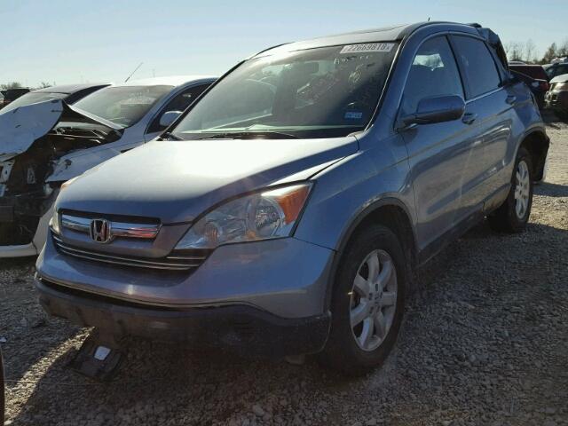 5J6RE387X8L009269 - 2008 HONDA CR-V EXL BLUE photo 2