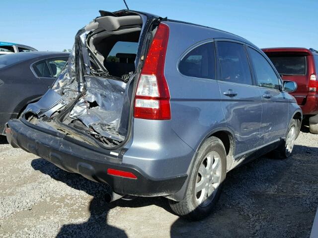 5J6RE387X8L009269 - 2008 HONDA CR-V EXL BLUE photo 4