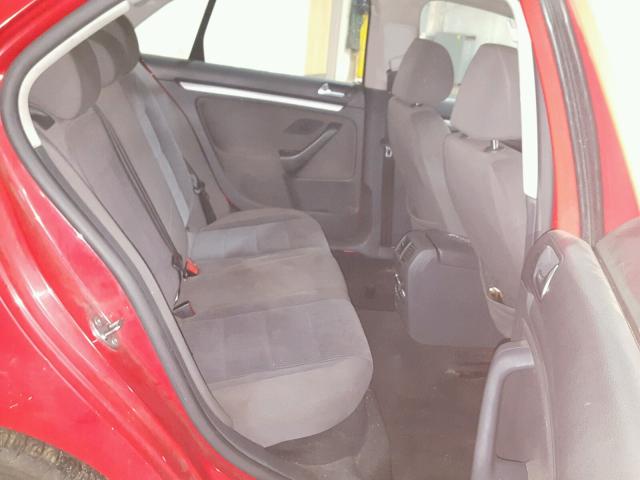 3VWGF71K07M176668 - 2007 VOLKSWAGEN JETTA RED photo 6