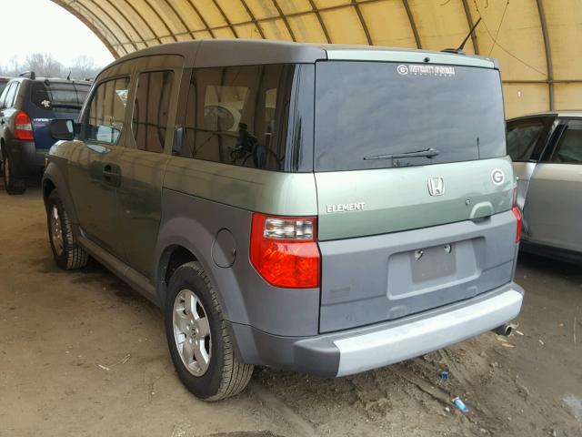 5J6YH18665L012650 - 2005 HONDA ELEMENT EX GREEN photo 3