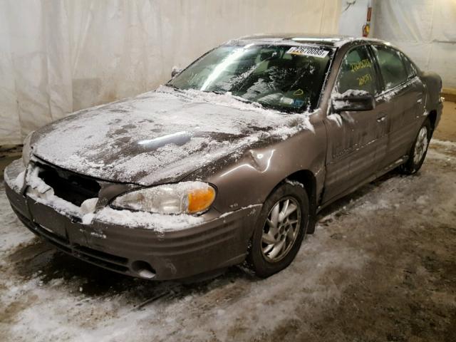 1G2NF52E31C216911 - 2001 PONTIAC GRAND AM S BROWN photo 2