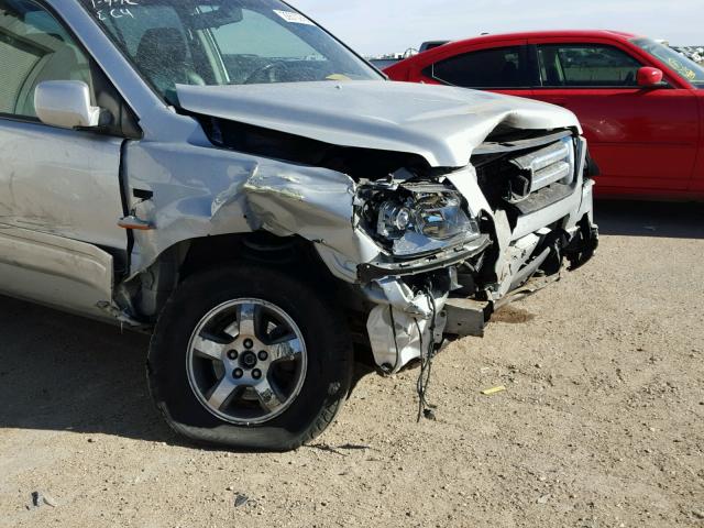 2HKYF18536H545421 - 2006 HONDA PILOT EX SILVER photo 9