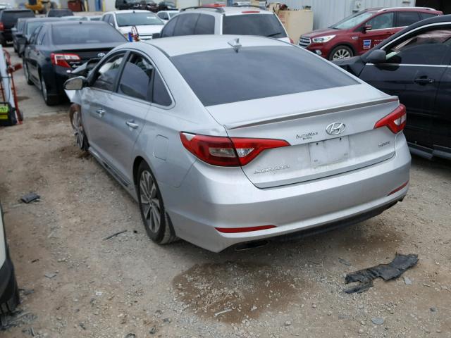 5NPE34AF4HH459151 - 2017 HYUNDAI SONATA SPO SILVER photo 3