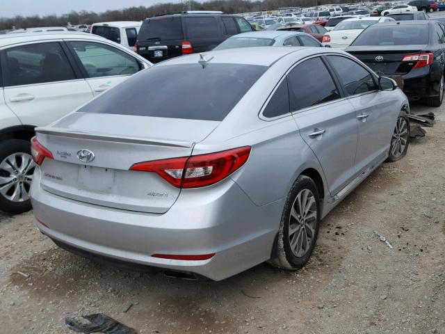 5NPE34AF4HH459151 - 2017 HYUNDAI SONATA SPO SILVER photo 4