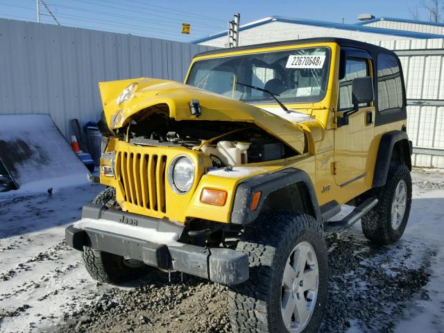 1J4FA49S0YP705736 - 2000 JEEP WRANGLER / YELLOW photo 2