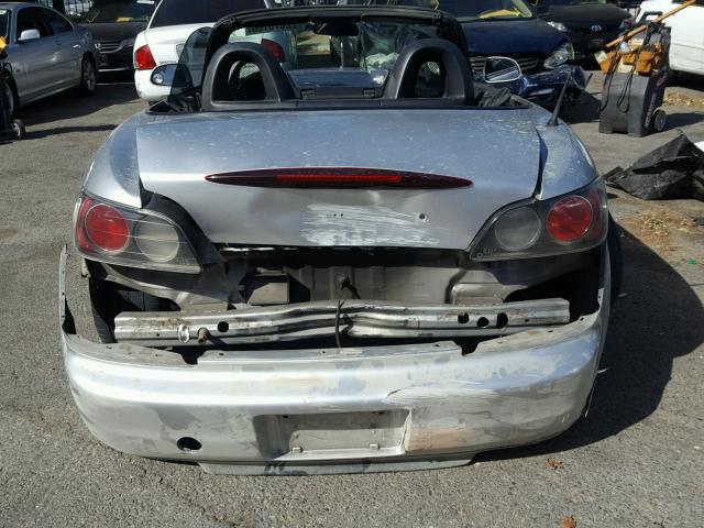 JHMAP11413T004891 - 2003 HONDA S2000 SILVER photo 9