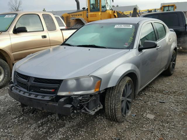 1C3CDZAB8EN225061 - 2014 DODGE AVENGER SE SILVER photo 2