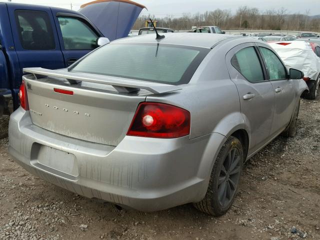 1C3CDZAB8EN225061 - 2014 DODGE AVENGER SE SILVER photo 4