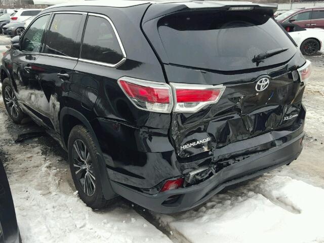 5TDJKRFHXGS251499 - 2016 TOYOTA HIGHLANDER BLACK photo 3