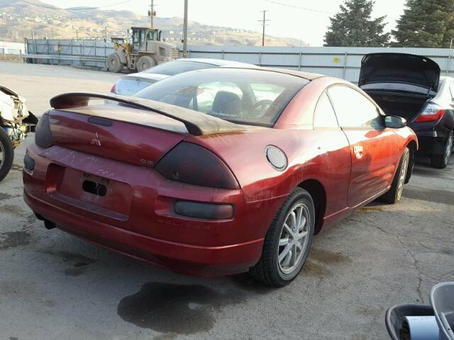 4A3AC44G6YE147462 - 2000 MITSUBISHI ECLIPSE GS RED photo 4