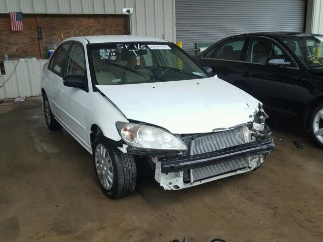 JHMES165X5S002678 - 2005 HONDA CIVIC LX WHITE photo 1