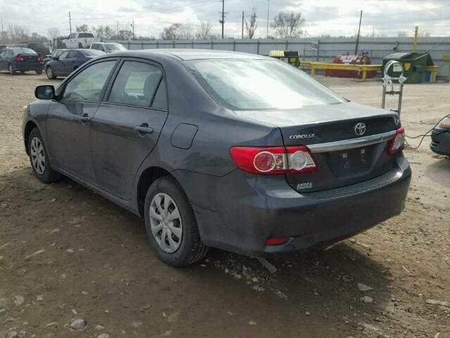 JTDBU4EE1B9146530 - 2011 TOYOTA COROLLA BA GRAY photo 3