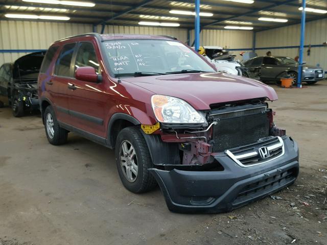 JHLRD78854C059762 - 2004 HONDA CR-V EX MAROON photo 1