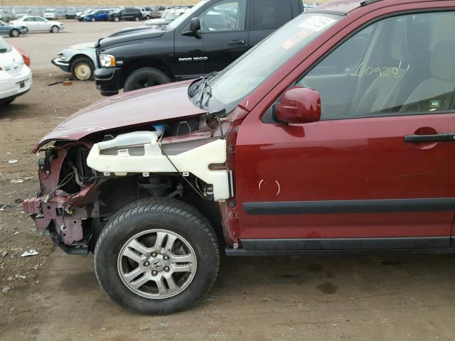 JHLRD78854C059762 - 2004 HONDA CR-V EX MAROON photo 9