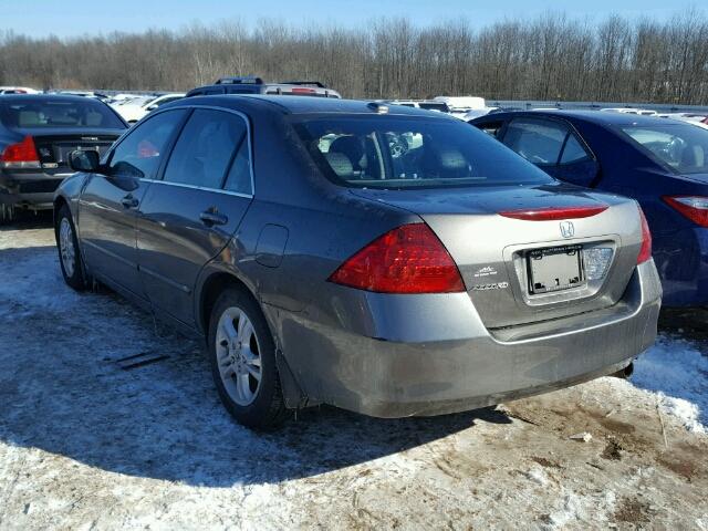 1HGCM56866A151862 - 2006 HONDA ACCORD EX GRAY photo 3