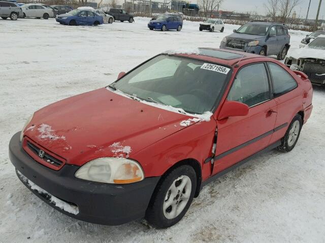 1HGEJ8122WL805976 - 1998 HONDA CIVIC SI RED photo 2