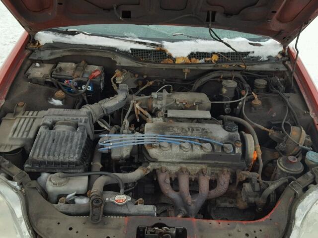 1HGEJ8122WL805976 - 1998 HONDA CIVIC SI RED photo 7