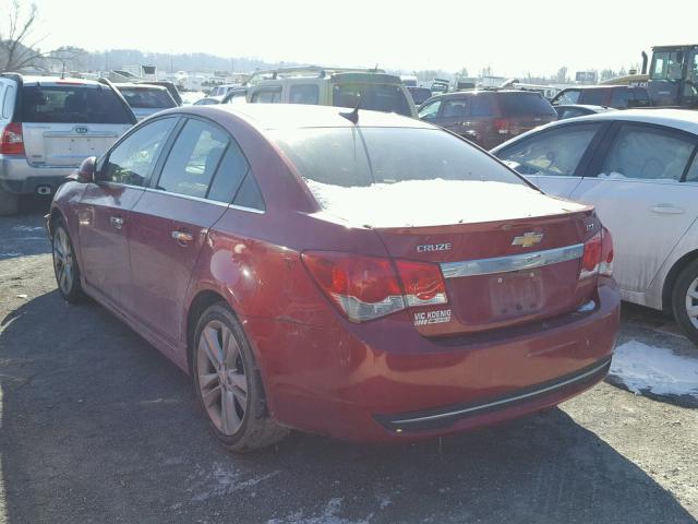 1G1PG5SB8D7292721 - 2013 CHEVROLET CRUZE LTZ RED photo 3